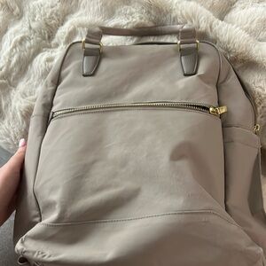 Tan computer backpack